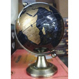 Bomboniera mappamondo classico nero oro